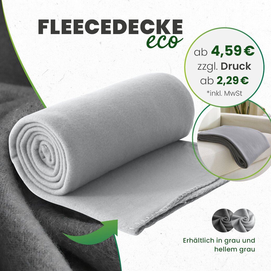 Fleecedecke eco-line aus 100% recycelten Materialien