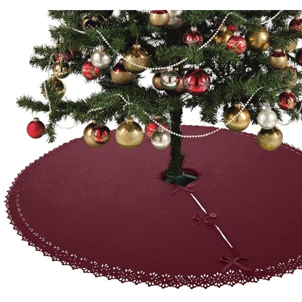 Weihnachtsbaum-Decke rot
