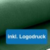 Fleecedecke dunkelgrün mit Logo-Druck