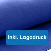 Fleecedecke dunkelblau mit Logo-Druck